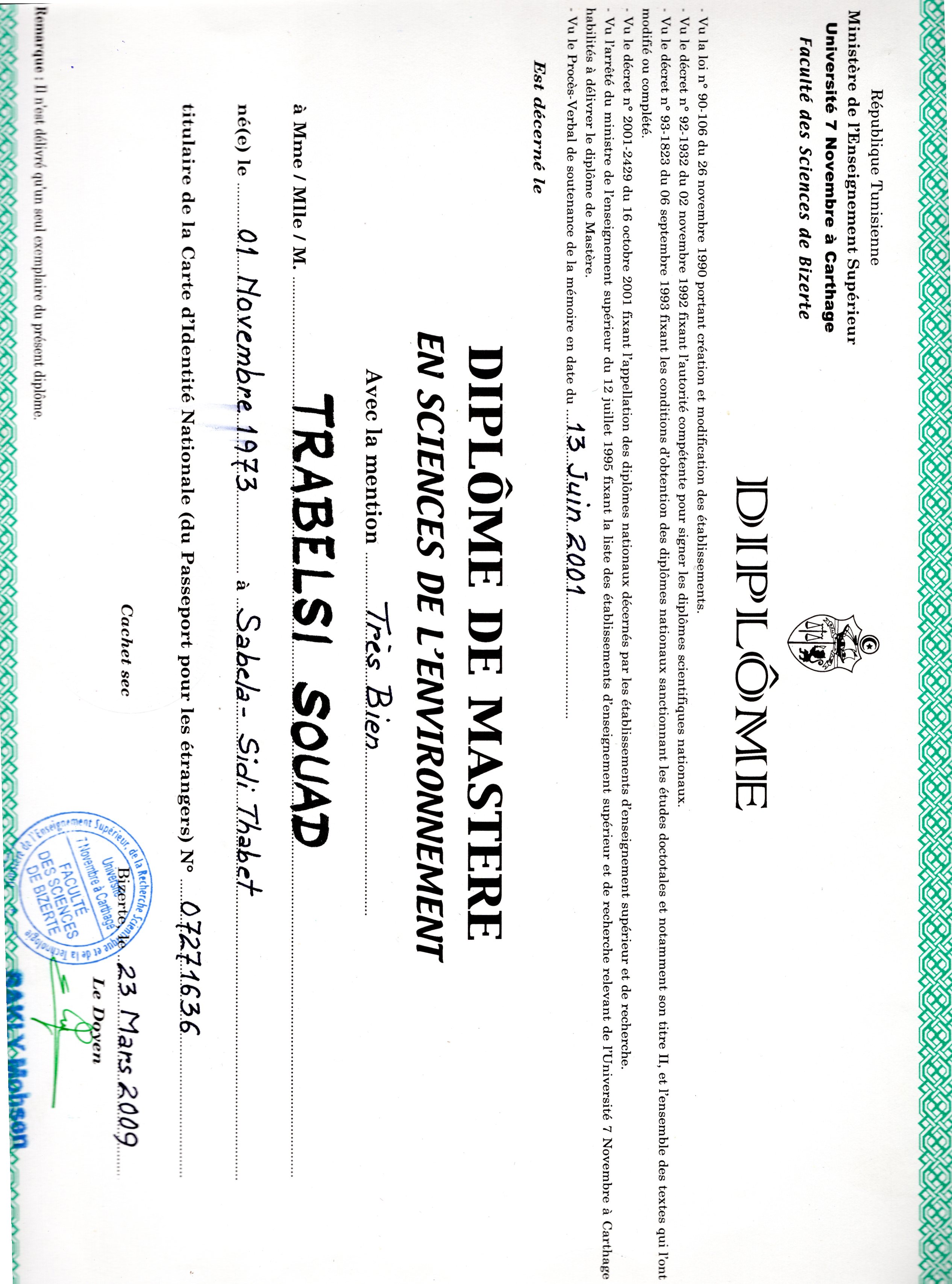Master's degree